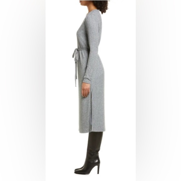 JULIA JORDAN Long Sleeve Sweater Knit Dress - Gray - SOLD OUT ONLINE - Picture 10 of 14